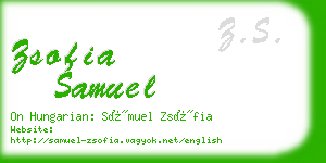 zsofia samuel business card